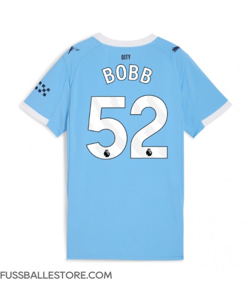 Günstige Manchester City Oscar Bobb #52 Heimtrikot Damen 2025-26 Kurzarm Günstige Manchester City Oscar Bobb #52 Heimtrikot Damen 2025-26 Kurzarm